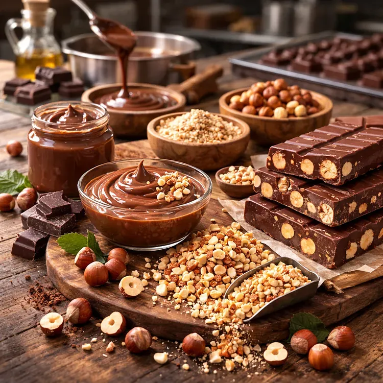 Chocolate & praline inclusions illustration