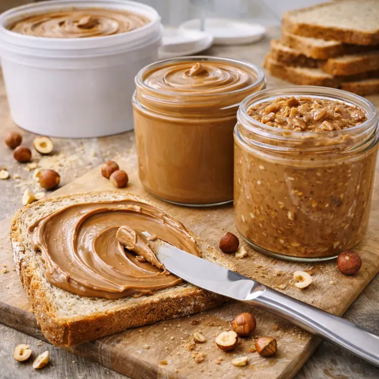 Hazelnut butter for sandwich spreads illustration
