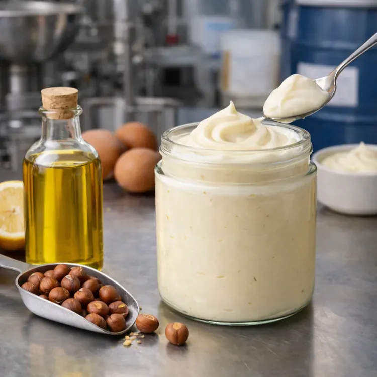 Hazelnut oil for gourmet mayonnaise illustration