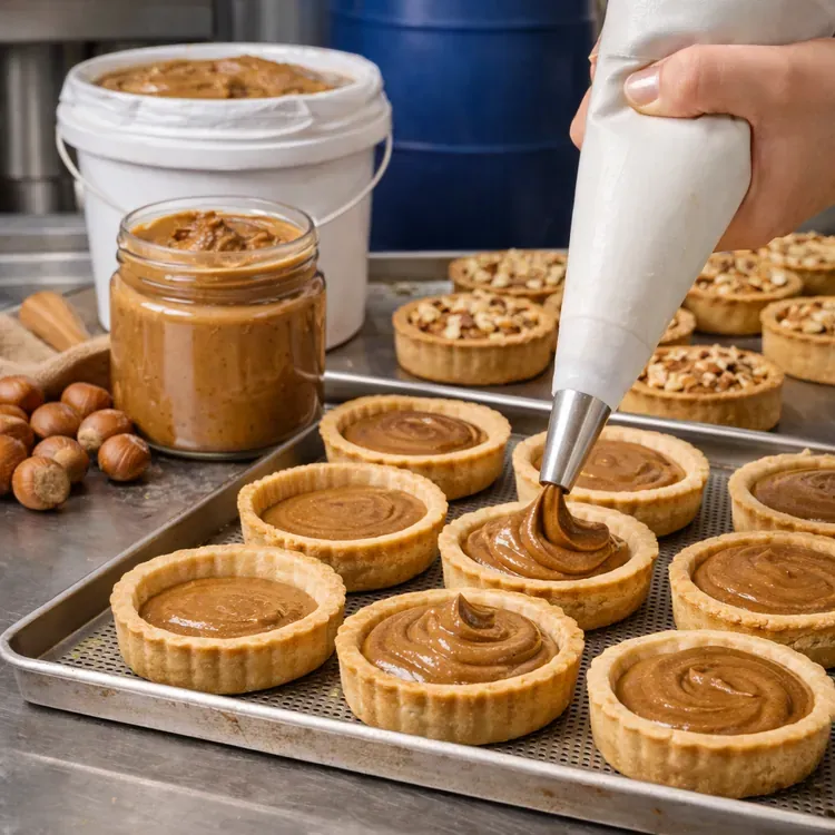 Hazelnut paste for premium tart fillings illustration